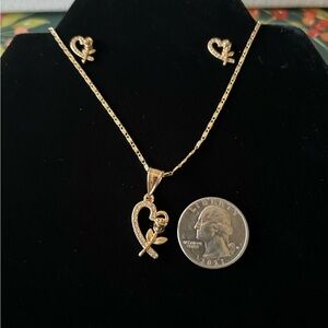 18K Gold Plated earrings & Necklace set